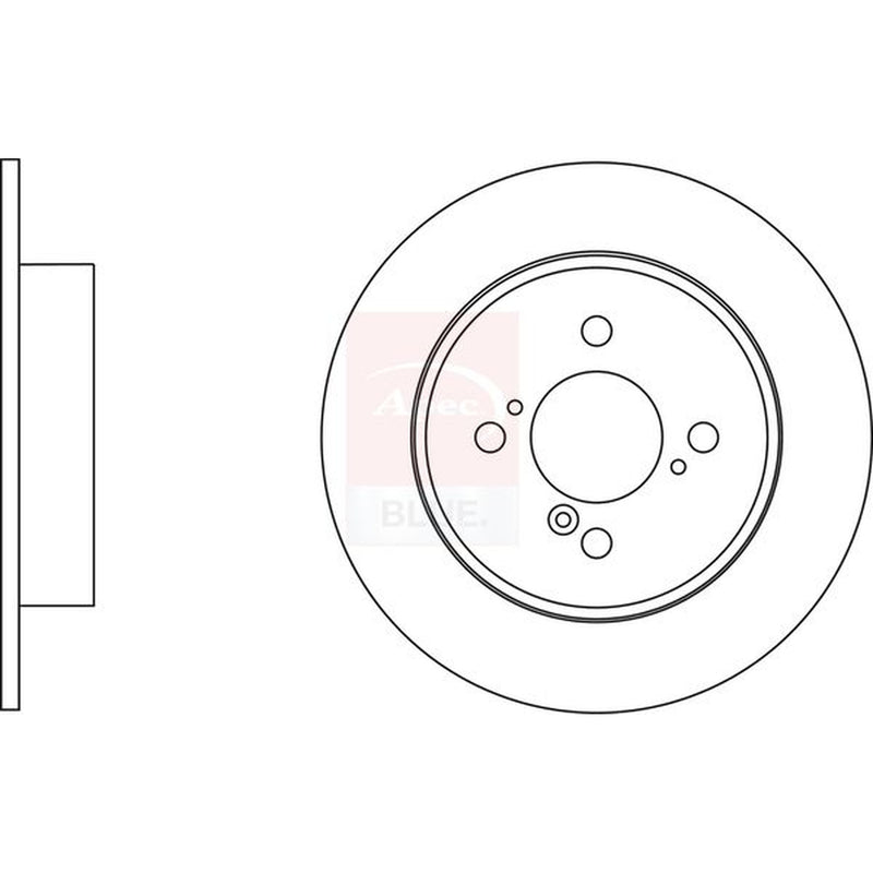 Apec 2 x Solid Brake Discs fits Suzuki Swift III 2010-2017 1.2 1.3