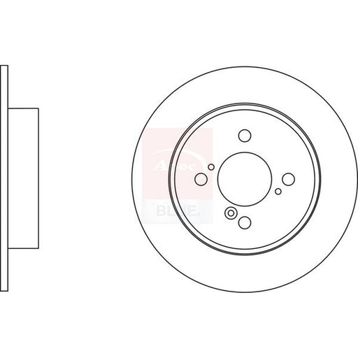 Apec 2 x Solid Brake Discs fits Suzuki Swift III 2010-2017 1.2 1.3