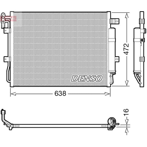 Denso Air Conditioning Condenser fits Land Rover Discovery IV 2009-2018 3.0