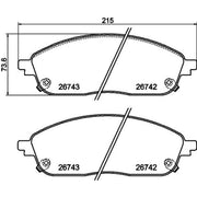 Mintex Front & Rear Pads fits Jeep Grand Cherokee L V 2021 on 2.0