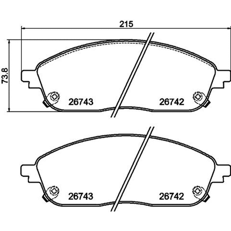 Mintex Front & Rear Pads fits Jeep Grand Cherokee L V 2021 on 2.0