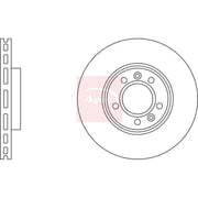 Apec 2 x Vented Front Brake Discs DSK2186-x2