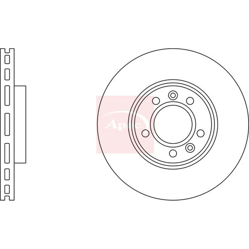 Apec 2 x Vented Front Brake Discs DSK2186-x2