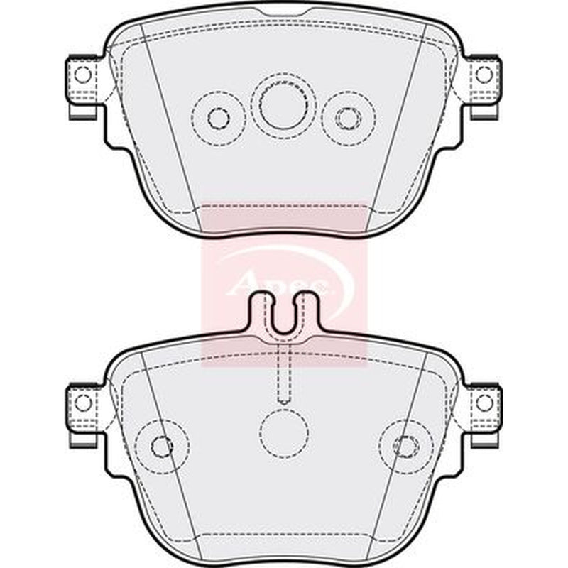 Apec Rear Brake Pad Set fits Mercedes-Benz Cls 2017-2018
