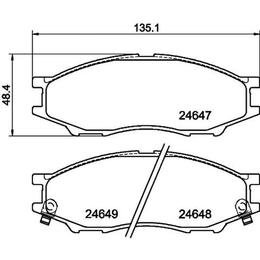 Mintex Front Brake Pad Set fits Nissan Almera 2000-2006 1.8 2.2