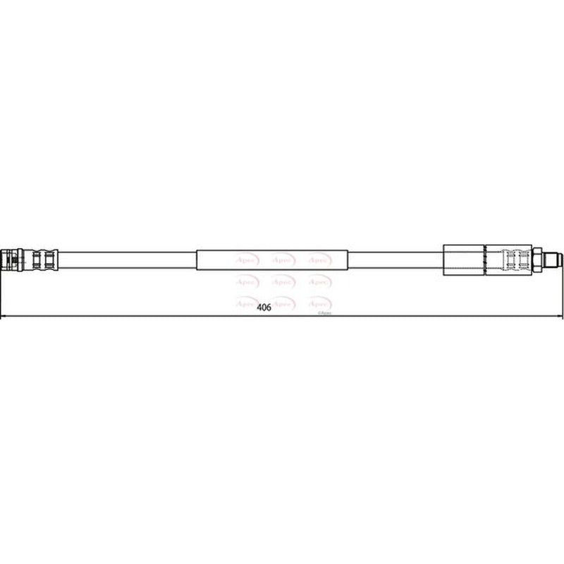 Apec Brake Hydraulic Hose Line Front fits Mercedes-Benz Cls 2004-2010