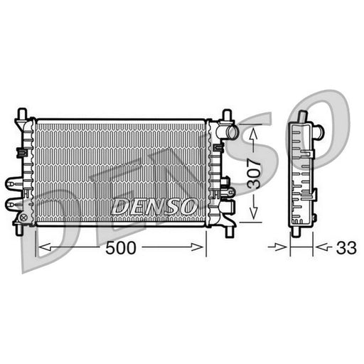 Denso Engine Radiator fits Ford Escort 1990-1999 1.3