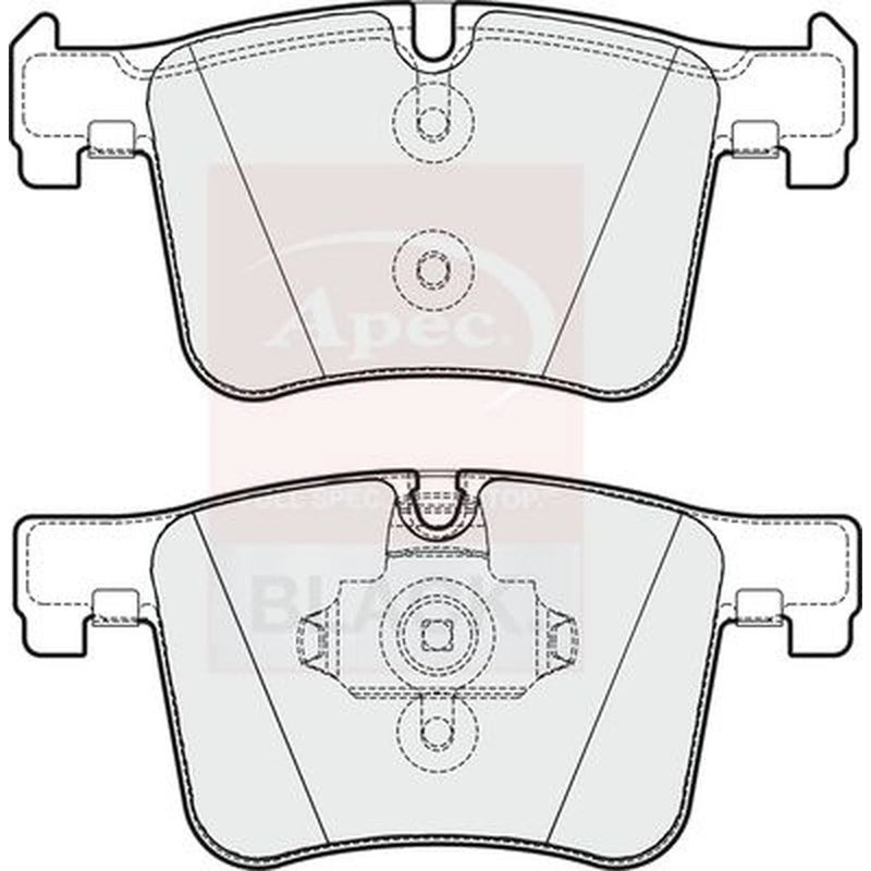 Apec Black Front Brake Pad Set fits BMW 1 Sports Hatch 2011-2019