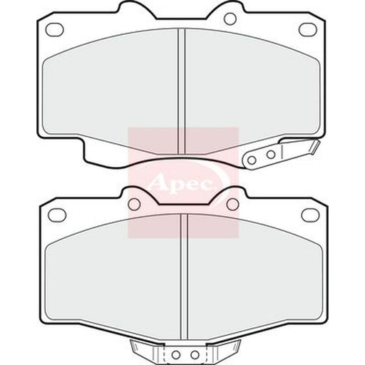 Apec Front Brake Pad Set fits Toyota 4 Runner II 1989-1996 2.8