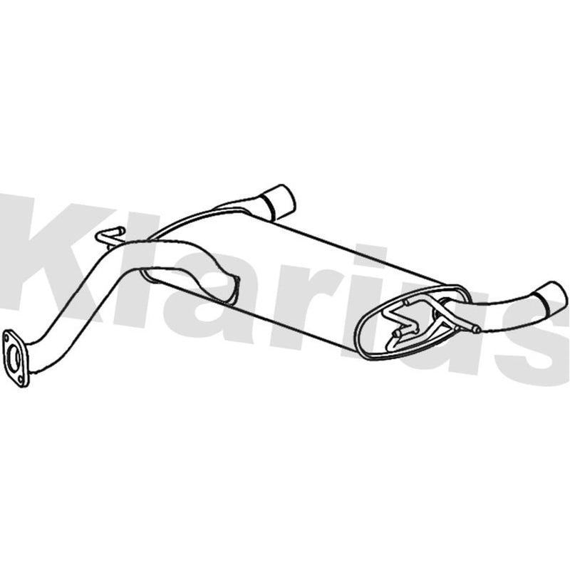 Klarius Box With Tail Pipe Rear fits Hyundai Tucson 2004-2010 2.0