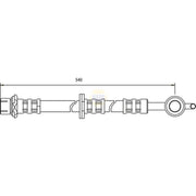 NAPA Brake Hydraulic Hose Line Front Right fits Toyota Yaris/Vitz 1999-2005