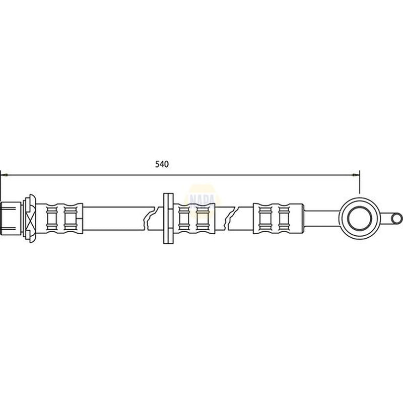 NAPA Brake Hydraulic Hose Line Front Right NBH1116