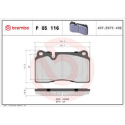 Brembo 4 x Front Brake Pad Set fits Aston Martin DB9 Vantage 2015-2016 6.0