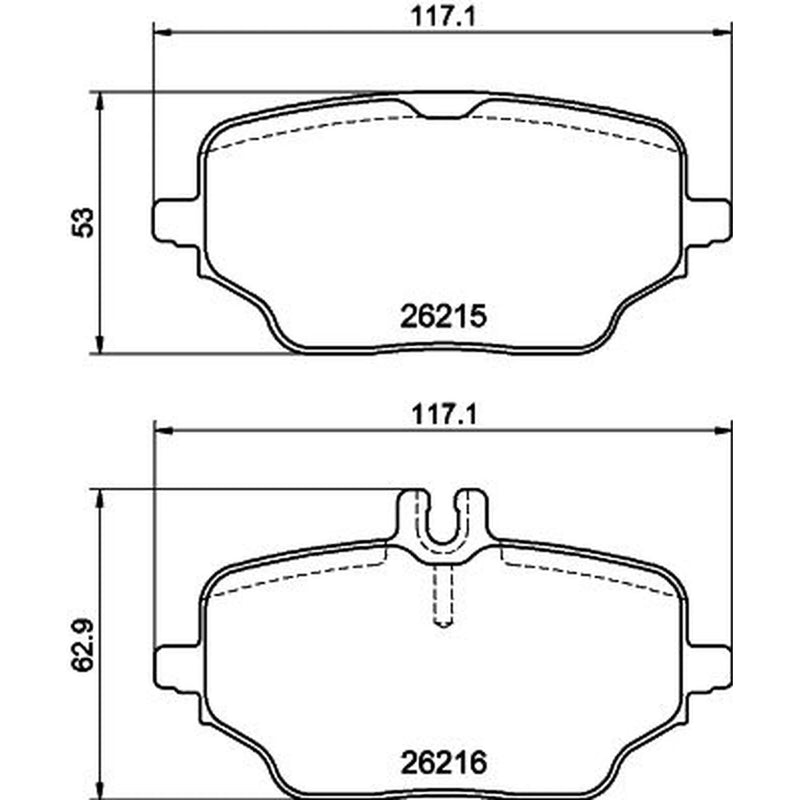 Mintex Rear Brake Pad Set fits Mercedes-Benz Gle 2018-2023