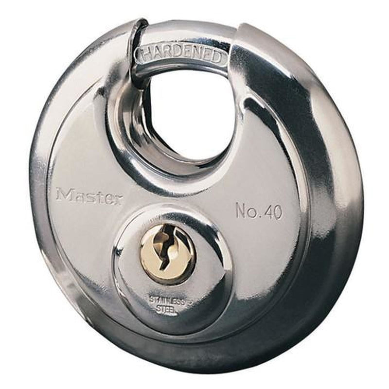 Masterlock Padlock SS 70mm Diameter Disc Steel Shackle Masterlock - Dynamic Drive