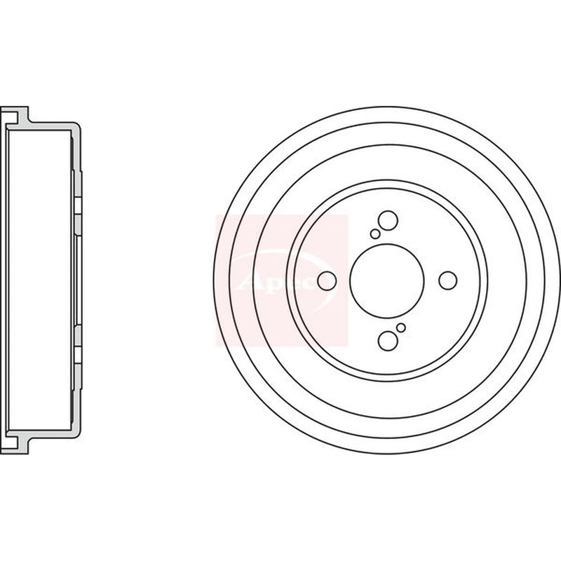 Apec Brake Drum Assembly Rear DRM9973