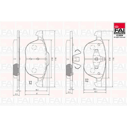 FAI Front Vented & Rear Vented Brake Discs & Pads fits Mazda 3 2008-2014 1.6
