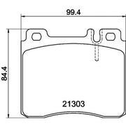 Mintex Front & Rear Pads fits Mercedes-Benz S-Class 1991-1999