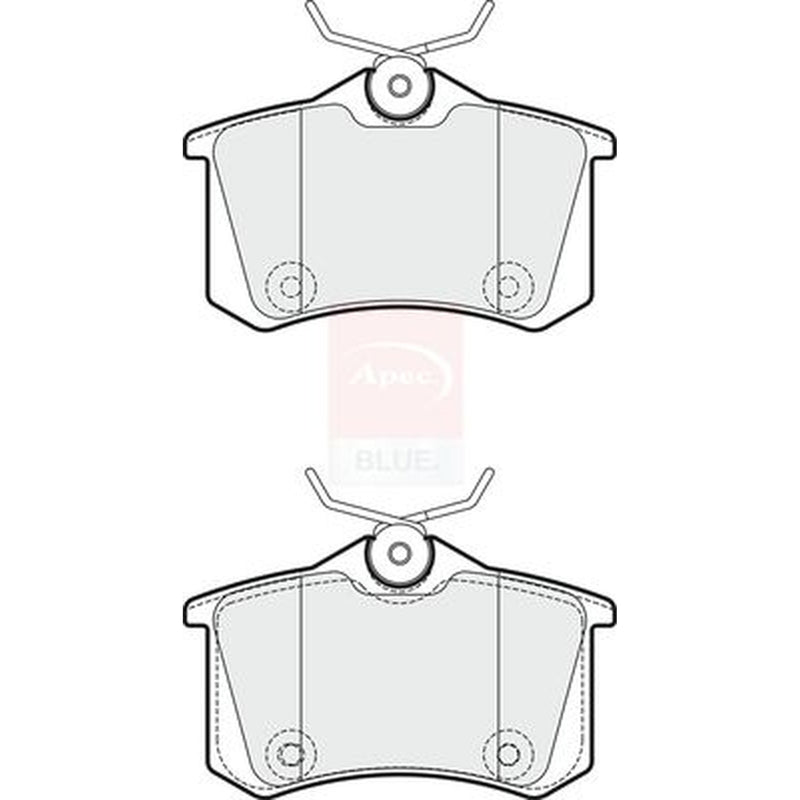 Apec Rear Brake Pad Set fits Citroën C4 Cactus 2019 on