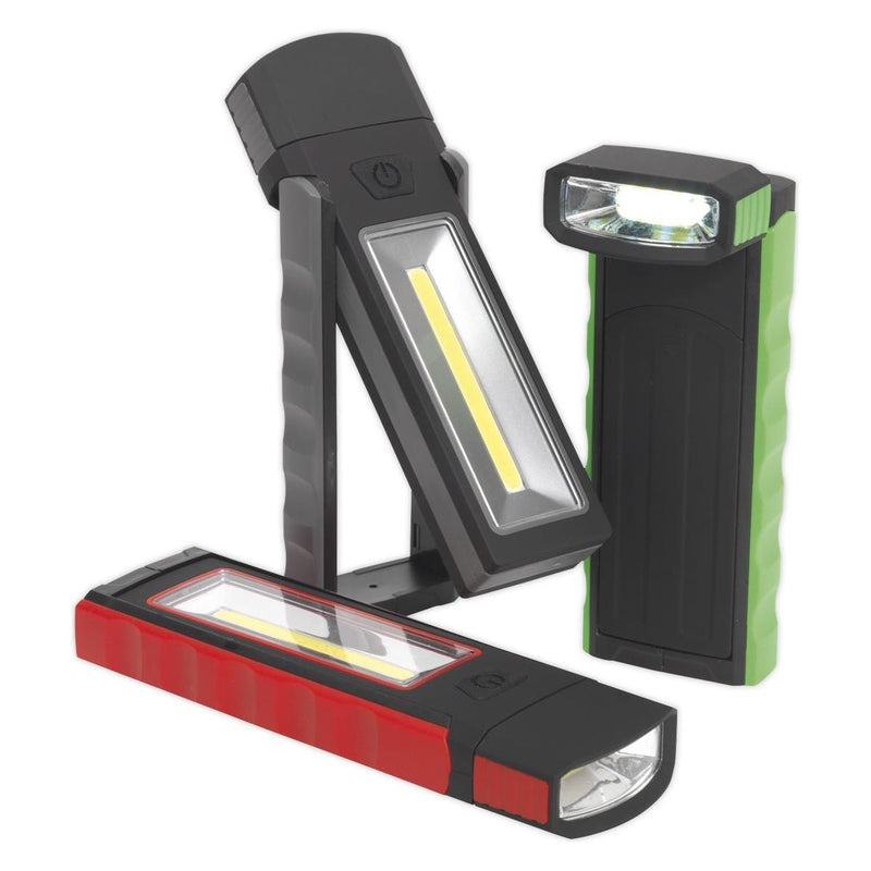 Sealey Magnetic Pocket Light 3W + 0.5W COB LED Display Box of 12 LED4101DB Sealey - Dynamic Drive