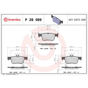 Brembo Front & Rear Pads fits Honda Civic X 2016-2022 1.0 1.5 1.6