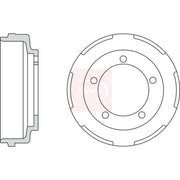 Apec Brake Drum Assembly Rear fits Ford Transit 2000-2014 2.0 2.2