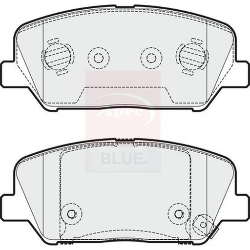 Apec Front Brake Pad Set fits Hyundai I30 2011-2020 1.4 1.6