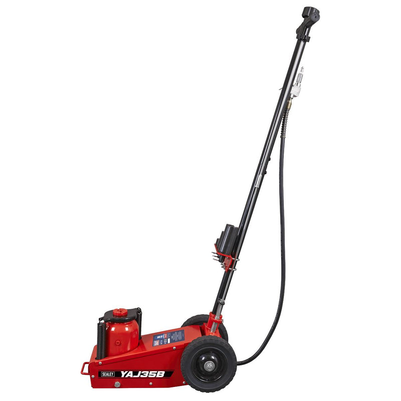Sealey Air Operated Single Stage Trolley Jack 35 Tonne YAJ35B Sealey - Dynamic Drive