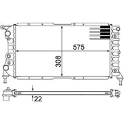 Mahle Engine Radiator fits Fiat Punto 1993-1999 1.4