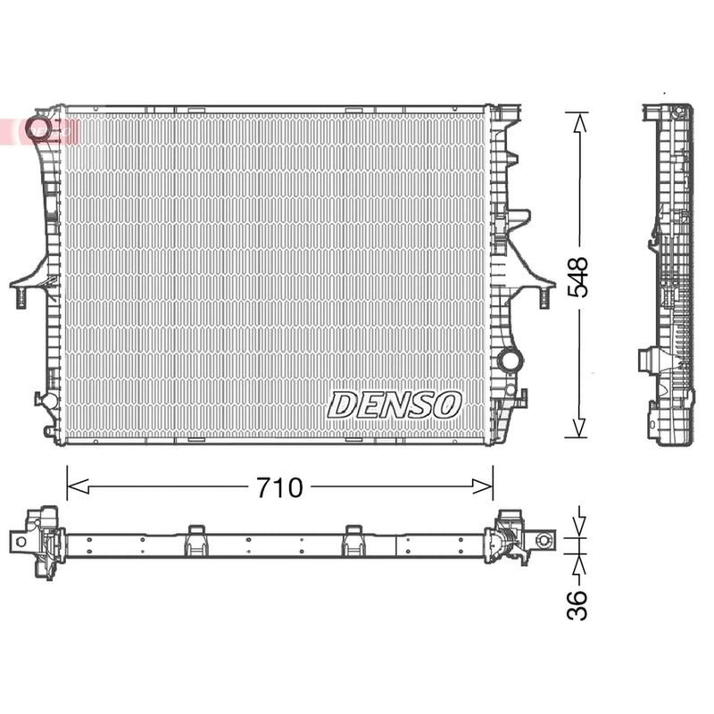 Denso Engine Radiator fits Audi Q7 2006-2015 3.0 3.6 4.2