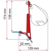 Fiamma Awning Bracket Kit for Ford Custom Lift Roof - Deep Black Fiamma - Dynamic Drive