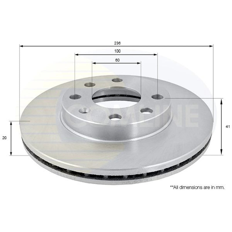 Comline Front Brake Discs & Pads fits Vauxhall Astra 1998-2005 1.6