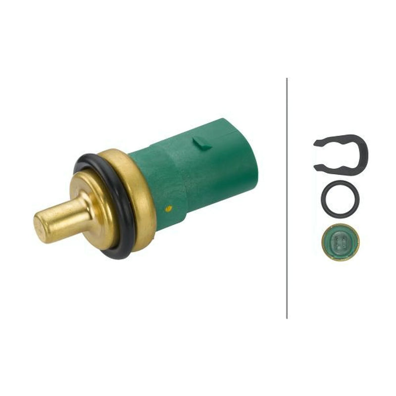 Hella Thermostat Kit (Thermostat + Coolant Temperature Sensor) fits Audi A4 B7