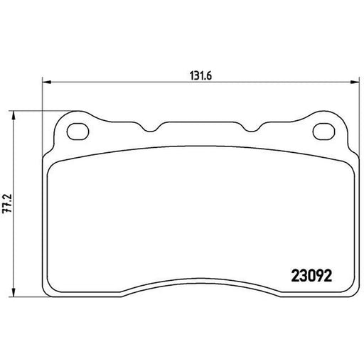 Brembo 4 x Front Brake Pad Set fits Renault Megane III 2008-2016 2.0
