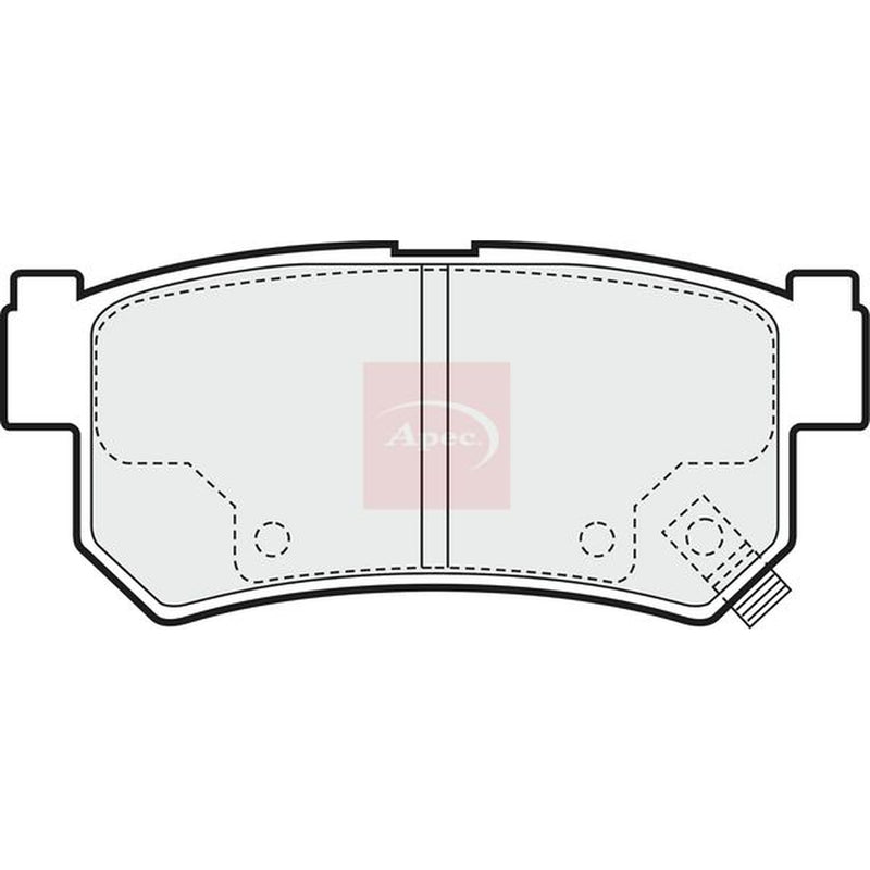 Apec Rear Brake Pad Set fits Daewoo Rexton 2002 on 2.9