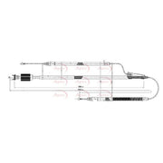 Apec Handbrake Cable Left Rear fits Opel Meriva B 2010-2017 1.3 1.4 1.6 1.7