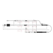 Apec Handbrake Cable Right Rear CAB1607