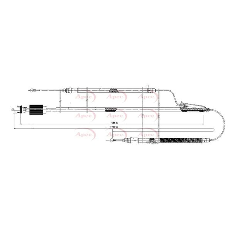 Apec Handbrake Cable Right Rear CAB1607