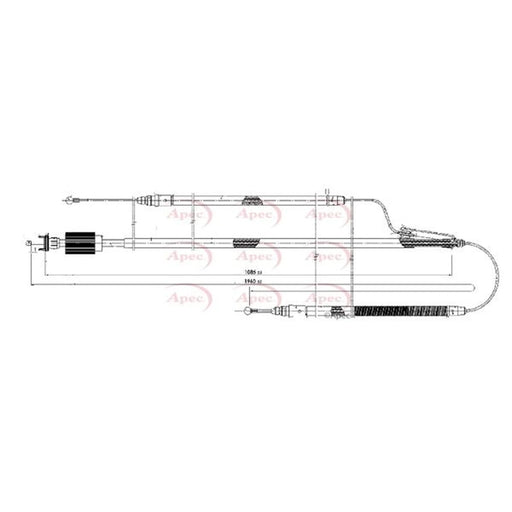 Apec Handbrake Cable Right Rear CAB1607