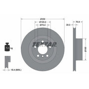 Textar 2 x Vented Rear Brake Discs 92256303-x2