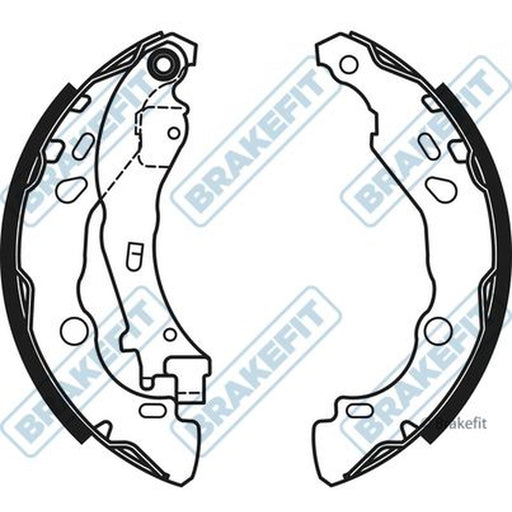 Apec Brake Shoe Set Axle Kit fits Citroën C2 2003-2012 1.1 1.4