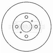 Borg & Beck Front Brake Vented Discs & Pads fits Suzuki Alto VI 2002-2008 1.1