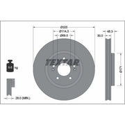 Textar 2 x Vented Front Brake Discs 92337103-x2