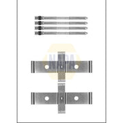 NAPA Brake Pad Accessory Fitting Kit Front fits Alfa Romeo 147 2003-2010 3.2
