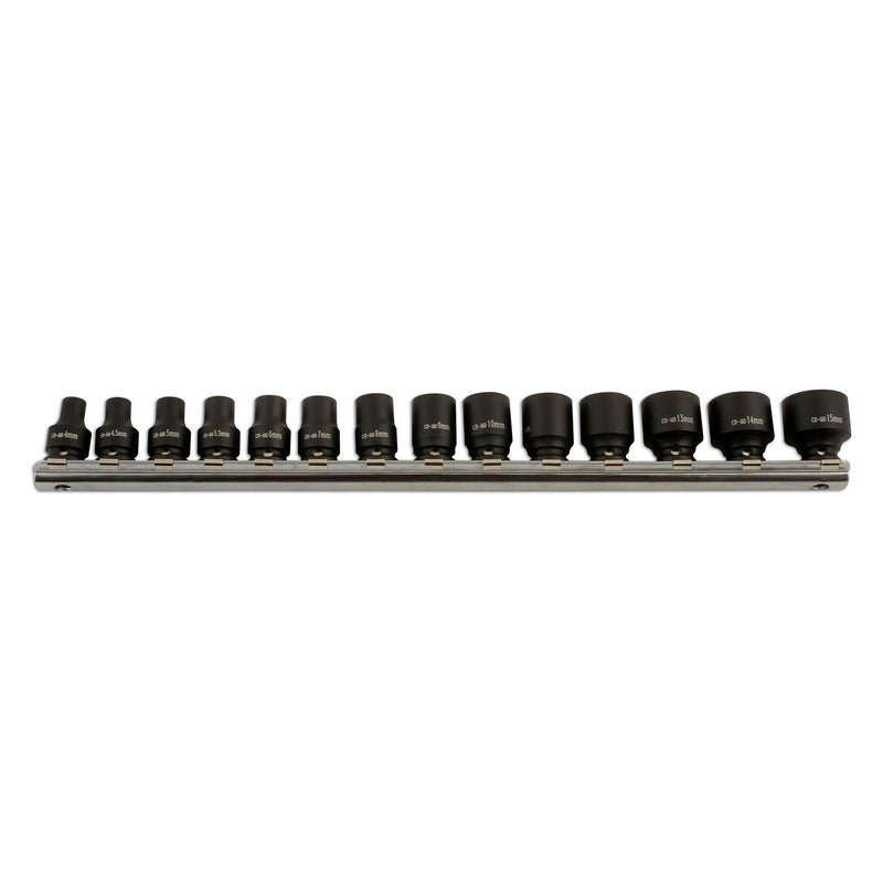 Laser Impact Socket Set 1/4"D 14pc 5961 Laser - Dynamic Drive