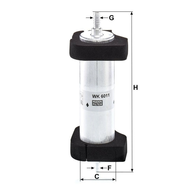 MANN-FILTER Fuel Filter Element fits Audi Q5 2008-2017 2.0 3.0