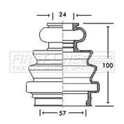 First Line Drive Shaft Bellow Kit Front Left fits Alfa Romeo 146 1999-2001 1.9