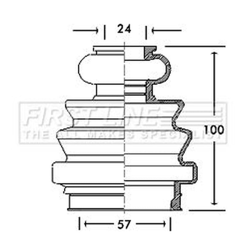 First Line Drive Shaft Bellow Kit Front Left fits Alfa Romeo 146 1999-2001 1.9
