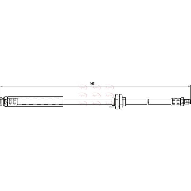 Apec Brake Hydraulic Hose Line Front fits Fiat Panda 2003-2004 1.1 1.2 1.3