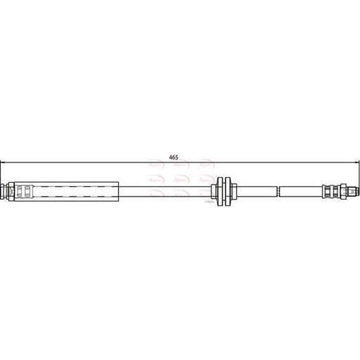 Apec Brake Hydraulic Hose Line Front fits Fiat Panda 2003-2004 1.1 1.2 1.3